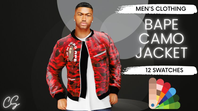 Bape Camo Jacket 🔴 Sims 4 CC