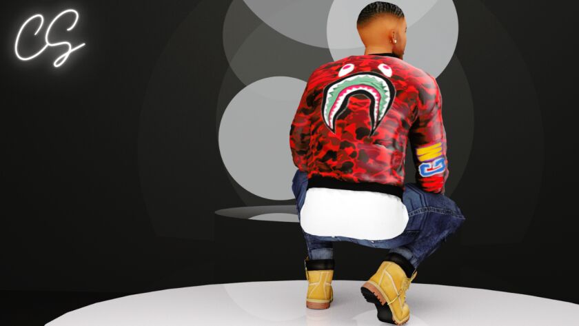 sims 4 cc bape camo jacket 🔴 2