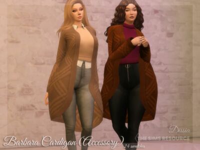 Barbara Cardigan (Accessory) By Dissia Sims 4 CC