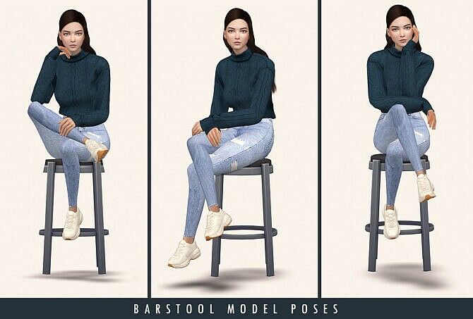 Barstool Model Poses Sims 4 CC