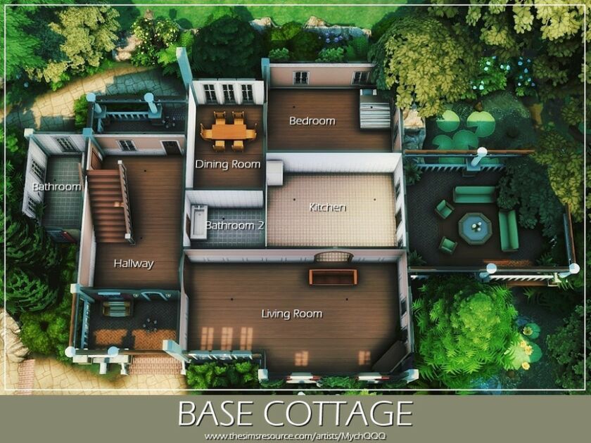 sims 4 cc base cottage by mychqqq 2