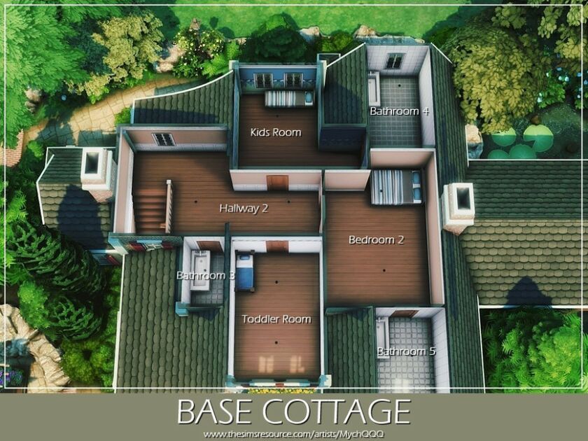 sims 4 cc base cottage by mychqqq 3