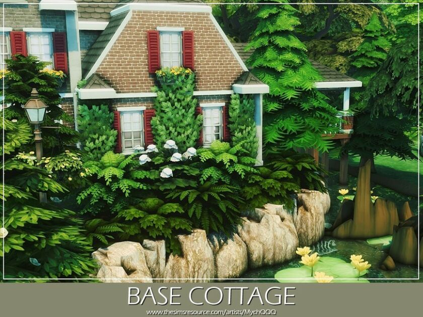 sims 4 cc base cottage by mychqqq 4