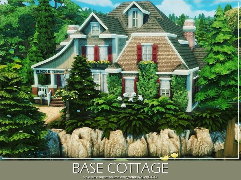 sims 4 cc base cottage by mychqqq 5