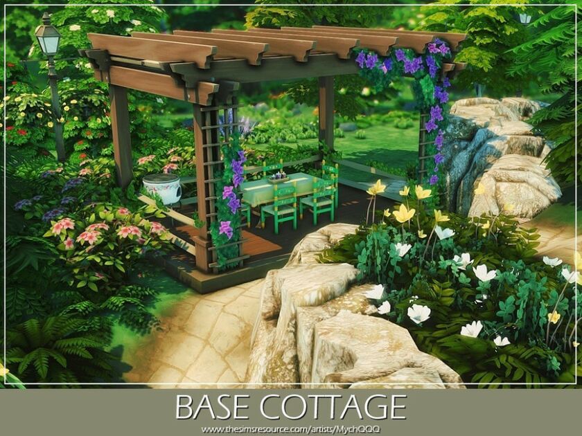 sims 4 cc base cottage by mychqqq 6