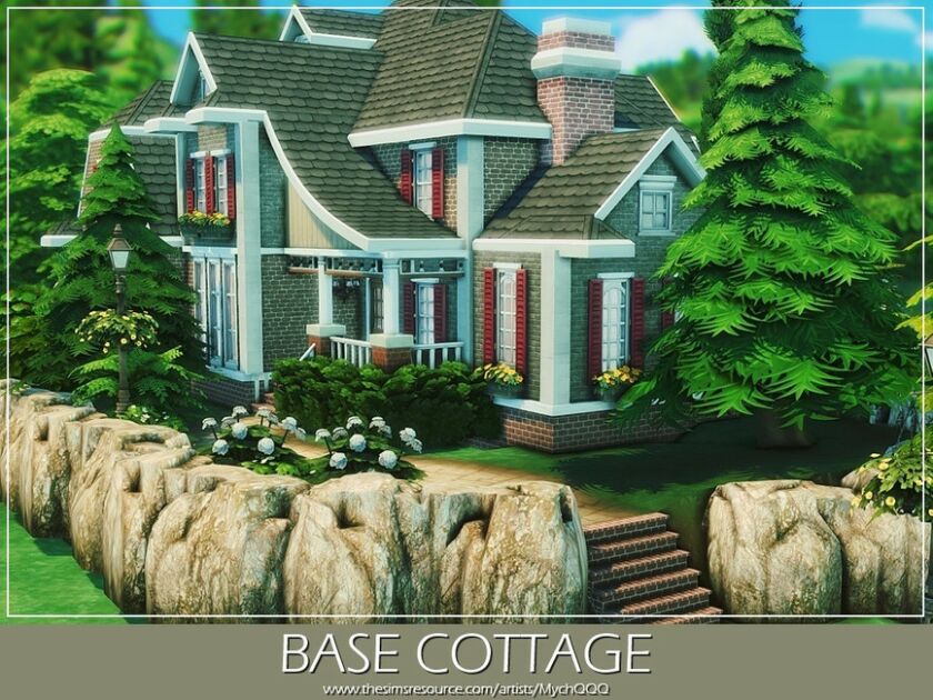 sims 4 cc base cottage by mychqqq 7