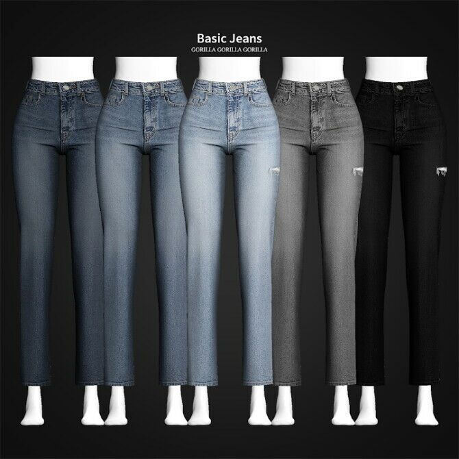 Basic Jeans By Gorilla Sims 4 CC