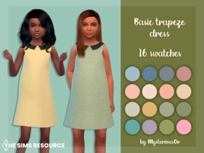 Basic Trapeze Dress By Mysteriousoo Sims 4 CC