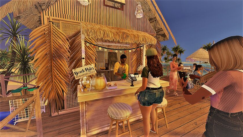 sims 4 cc beach bar can now be downloaded from my patreon 7