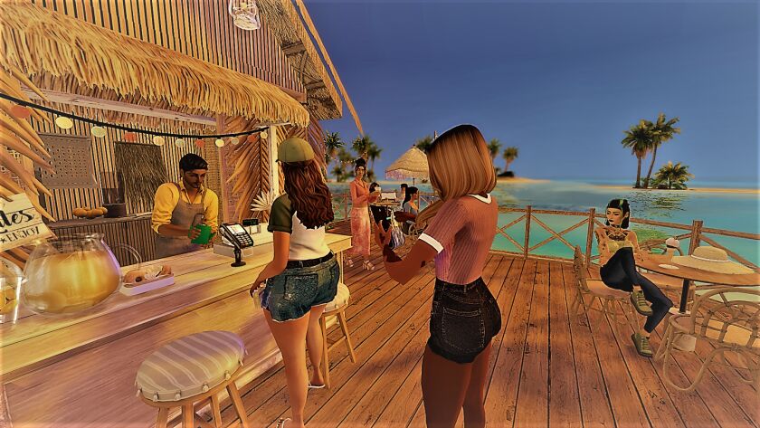 sims 4 cc beach bar can now be downloaded from my patreon 9