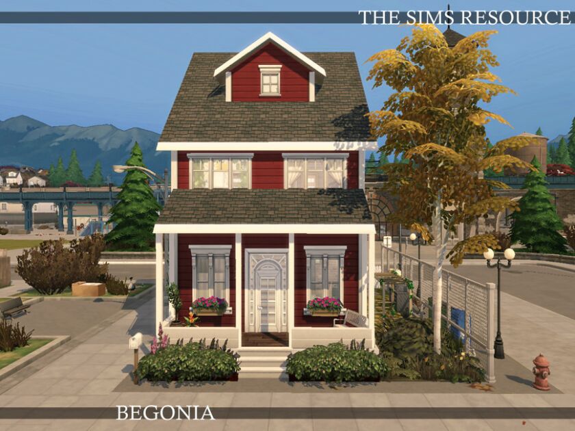 Begonia Family House | Nocc By Simzmora Sims 4 CC