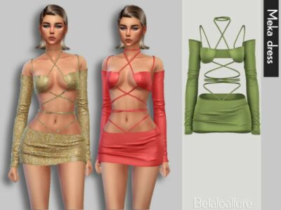 Belaloallure_Meka Dress By Belal1997 Sims 4 CC