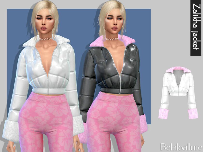 Belaloallure_Zalikha Jacket By Belal1997 Sims 4 CC