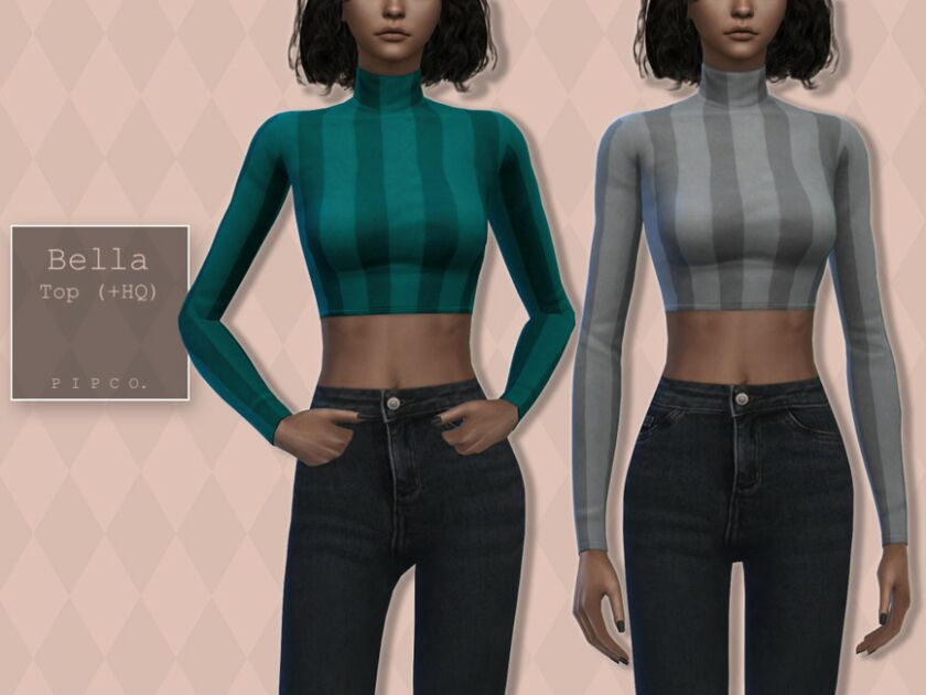 Bella TOP (Cropped). By Pipco Sims 4 CC