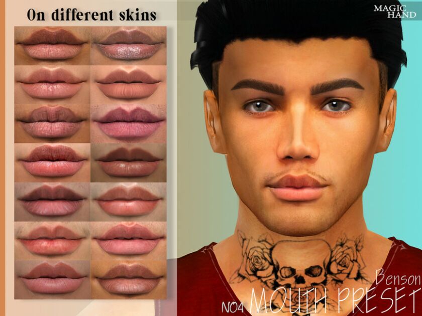 Benson Mouth Preset N04 By Magichand Sims 4 CC