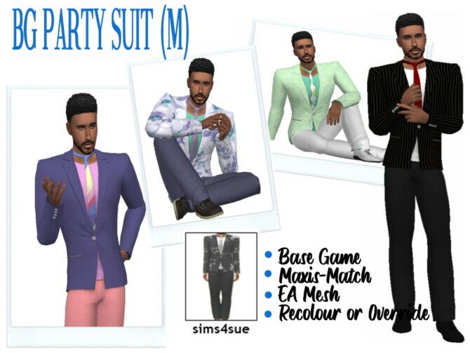 BG Party Suit (M) Sims 4 CC