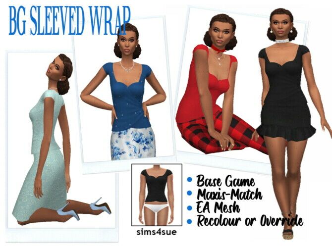 BG Sleeved Wrap Sims 4 CC