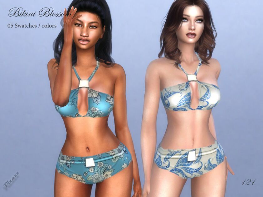 Bikini Blossom By Pizazz Sims 4 CC