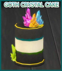 Black Crystal Cake Cake Sims 4 CC