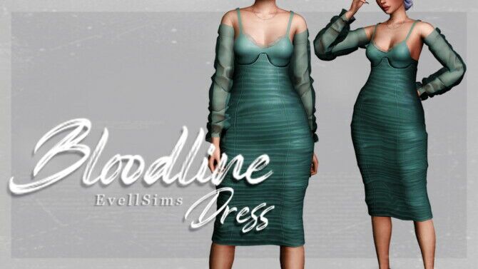 Bloodline Dress By Evellsims Sims 4 CC