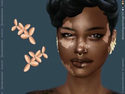 Blooming Earrings V2 Sims 4 CC