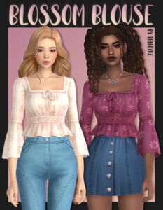 Blossom Blouse Sims 4 CC