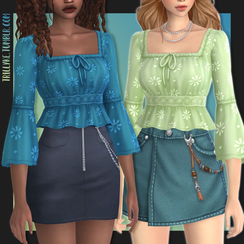 sims 4 cc blossom blouse 4