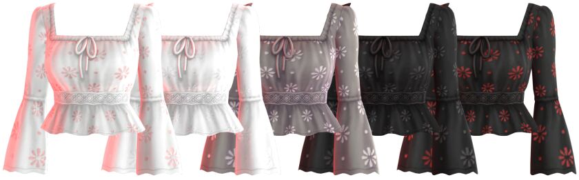 sims 4 cc blossom blouse 7