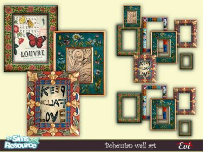 Bohemian Wall ART By EVI Sims 4 CC