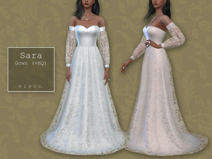 Bohemian Wedding – Sara Gown Sims 4 CC