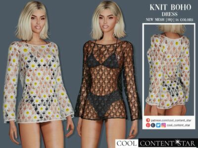 Boho Knit Dress *Accesory Category* (Patreon) Sims 4 CC