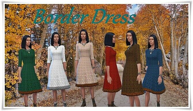 Border Dress Sims 4 CC