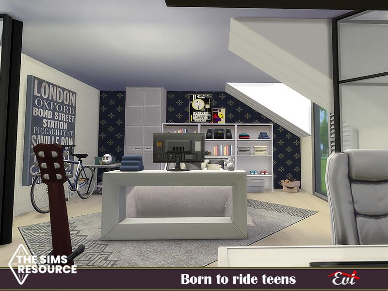 sims 4 cc born to ride teens by evi 2