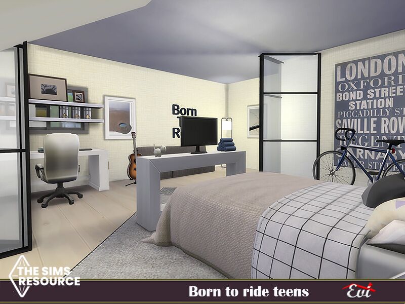 sims 4 cc born to ride teens by evi 3