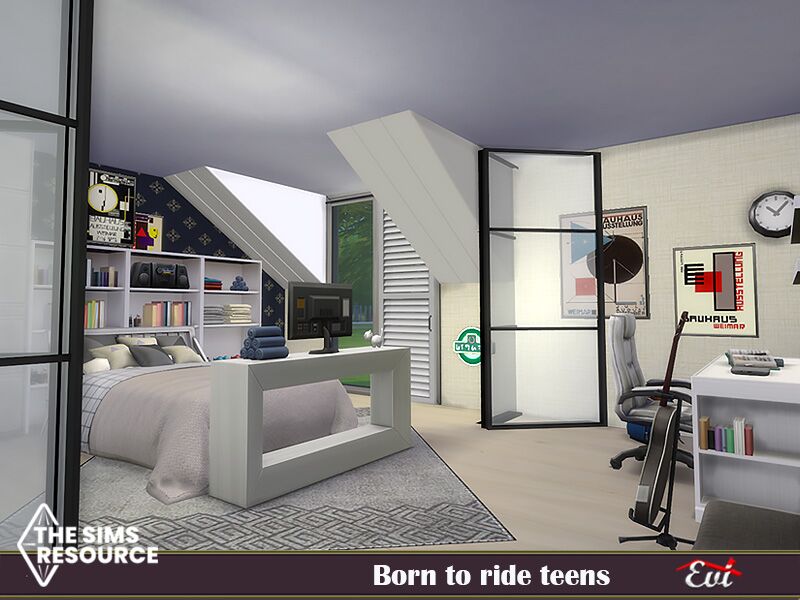 sims 4 cc born to ride teens by evi 4