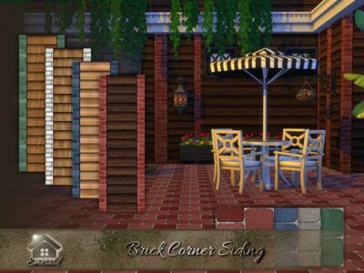 Brick Corner Siding By Emerald Sims 4 CC