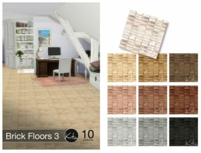 Brick Floors 3 Sims 4 CC