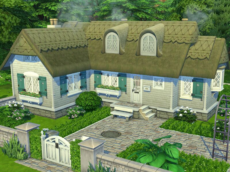 British Country Cottage Sims 4 CC