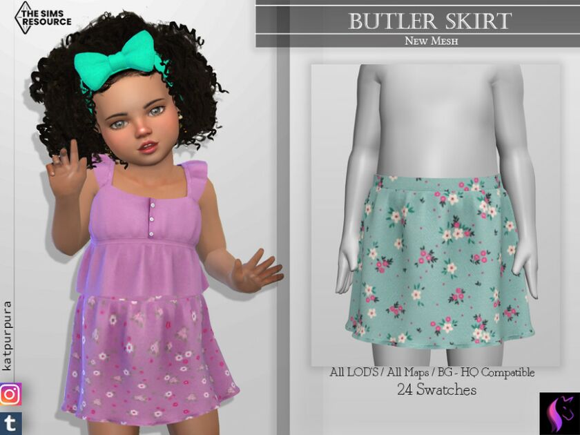 Butler Skirt By Katpurpura Sims 4 CC