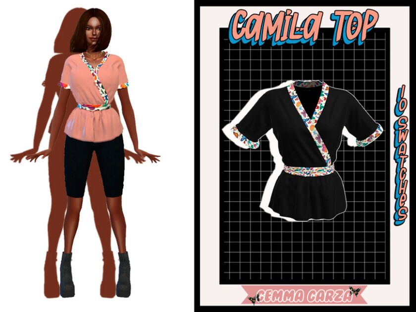 Camila TOP By Gemmagarza Sims 4 CC