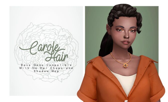 Carole Hair By Isjao Sims 4 CC