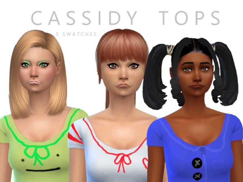 Cassidy Tops By Fair-It Sims 4 CC