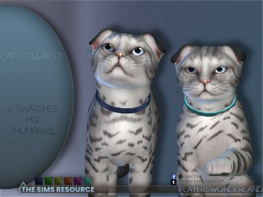 CAT Collar 01 By Playerswonderland Sims 4 CC