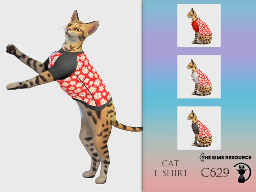 CAT T-Shirt C629 By Turksimmer Sims 4 CC