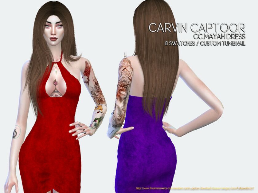 Cc.mayah Dress Sims 4 CC