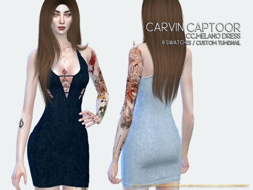 Cc.melano Dress Sims 4 CC