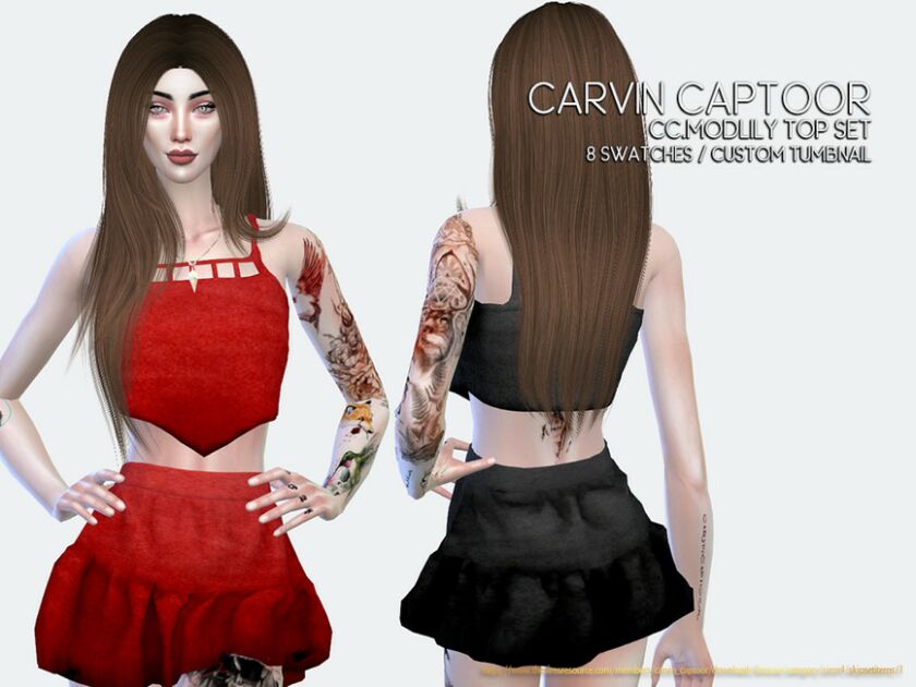 Cc.modlily TOP SET Sims 4 CC