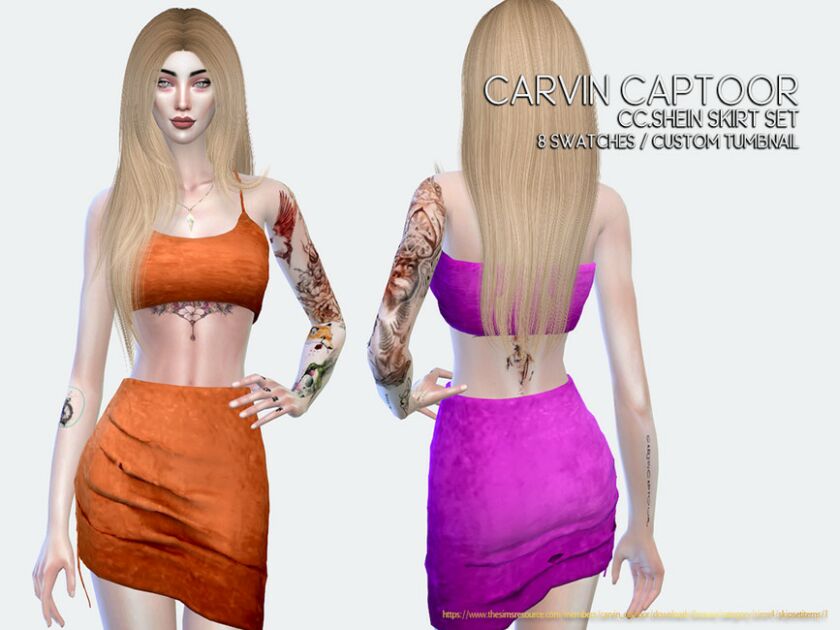 Cc.shein Skirt SET Sims 4 CC