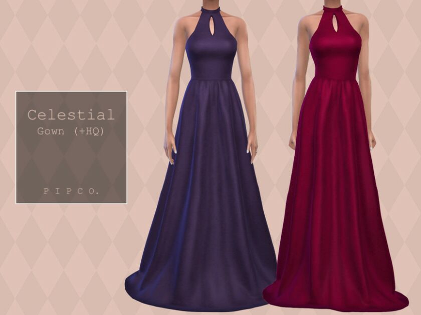 Celestial Gown (Sleeveless). By Pipco Sims 4 CC