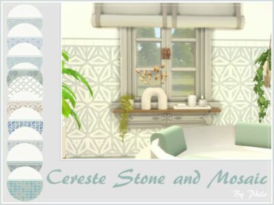 Cereste Stone And Mosaic Walls By Philo Sims 4 CC